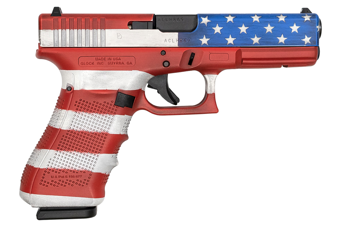 17 Gen4 9mm 17-Round Pistol with American Flag Cerakote (Made in USA)