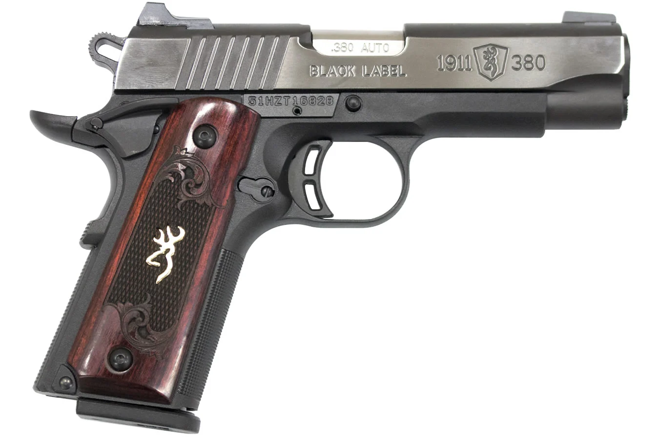 1911-380 Medallion Pro Compact 380 ACP with Checkered Rosewood Grips
