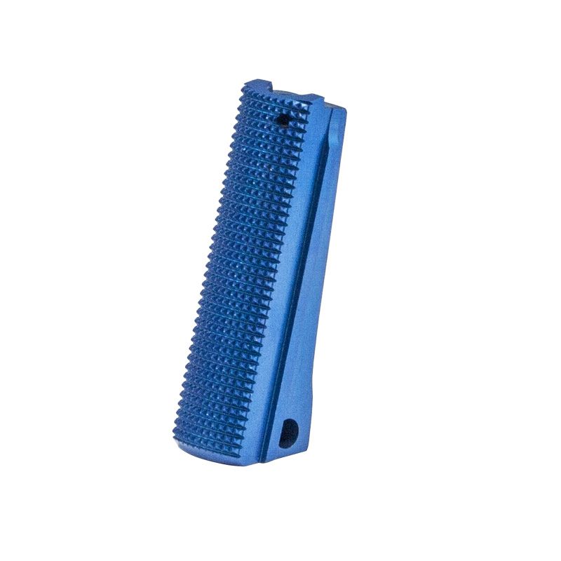 1911 Alloy Mainspring Housing - Government, Checkered, Blue