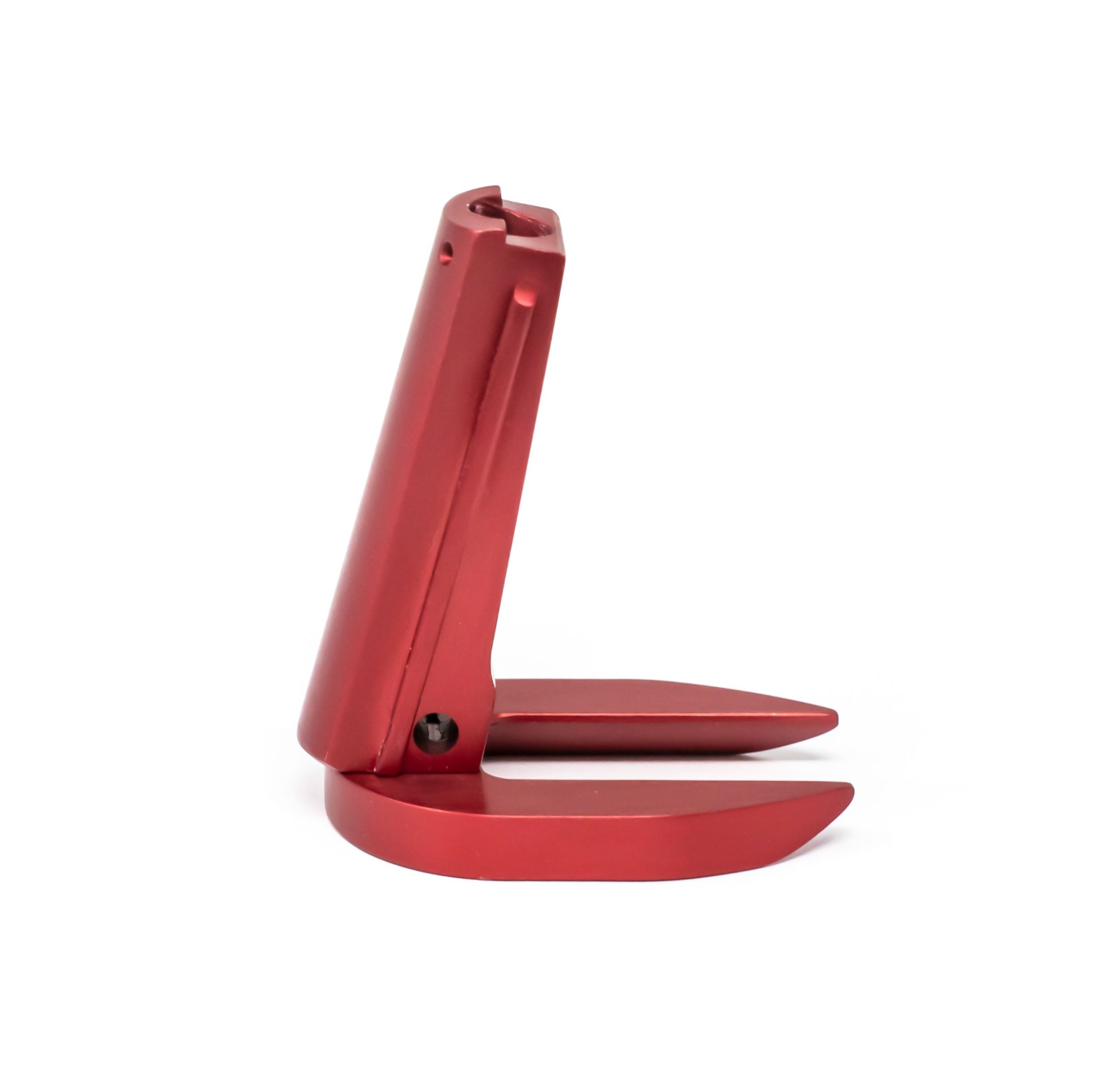 1911 Alloy Mainspring Housing + Mag-Well - Government, Plain, Red — image 3