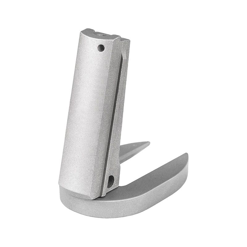 1911 Alloy Mainspring Housing + Mag-Well - Government, Plain, Silver