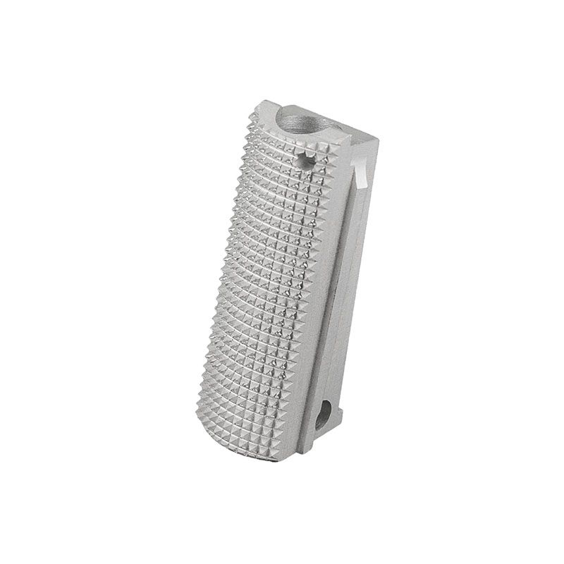 1911 Alloy Mainspring Housing - Officer, Checkered, Silver