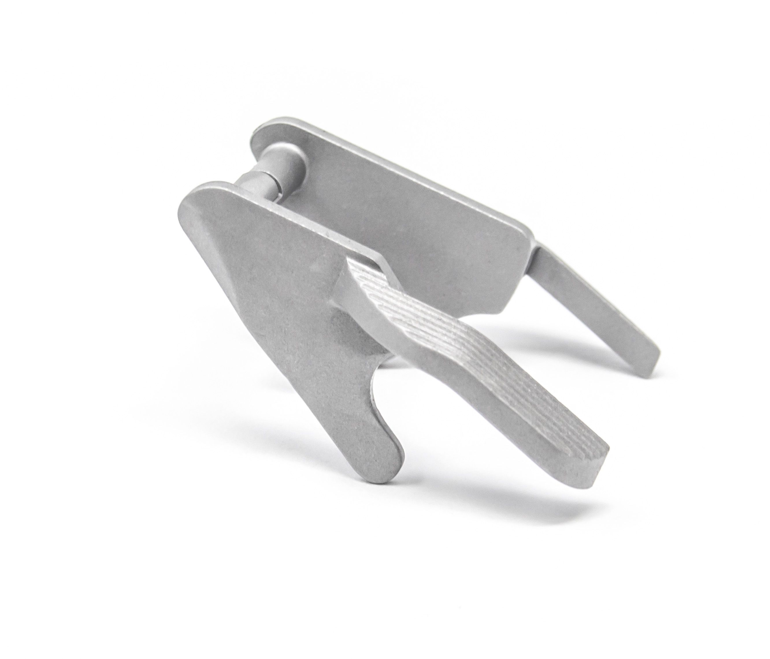 1911 Ambi Thumb Safety - Extended, Combat Paddle, Bar-Stock, Stainless Matte — image 2