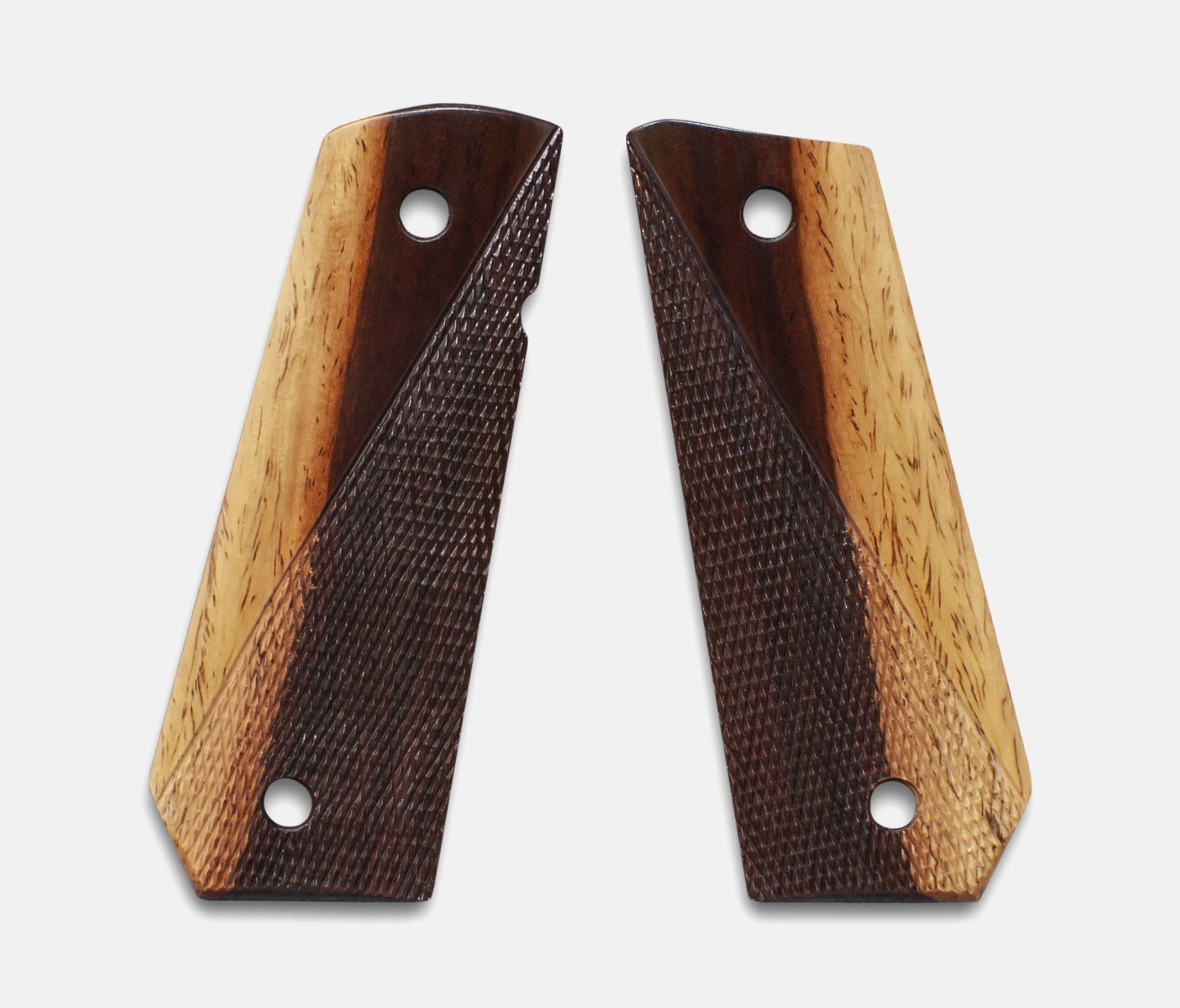 1911 Full Size Grips, 2-Tone Cocobolo, Ranger Cut, Carry Cut, Thin