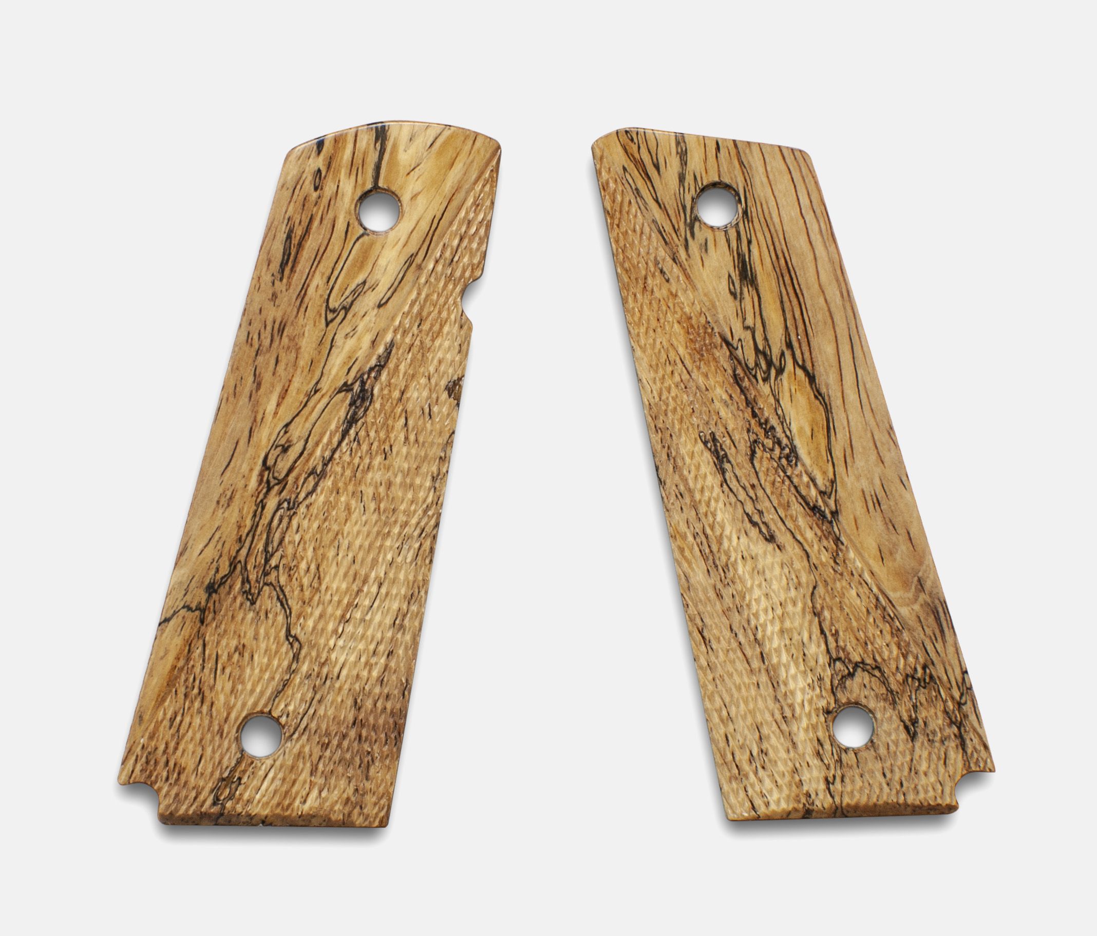 1911 Full Size Grips, White Cocobolo, Ranger Cut, Beveled Bottom, Thin