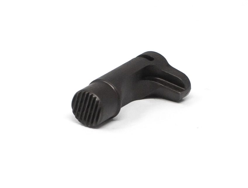 1911 Magazine Catch - Extended, Black Serrated