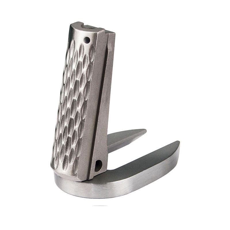 1911 Mainspring Housing + Mag-Well - Government, Chainlink, Stainless Polished