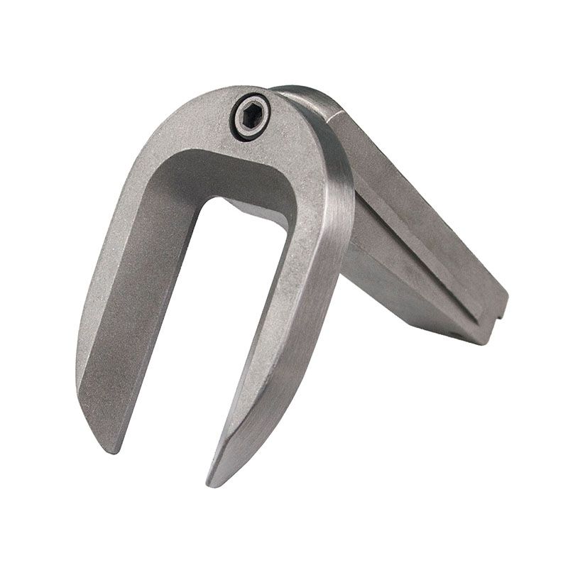 1911 Mainspring Housing + Mag-Well - Government, Chainlink, Stainless Polished — image 2