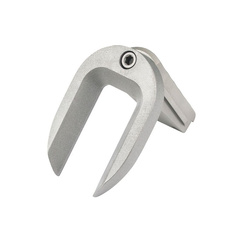 1911 Mainspring Housing + Mag-Well - Officer, Chainlink, Stainless Matte — image 2