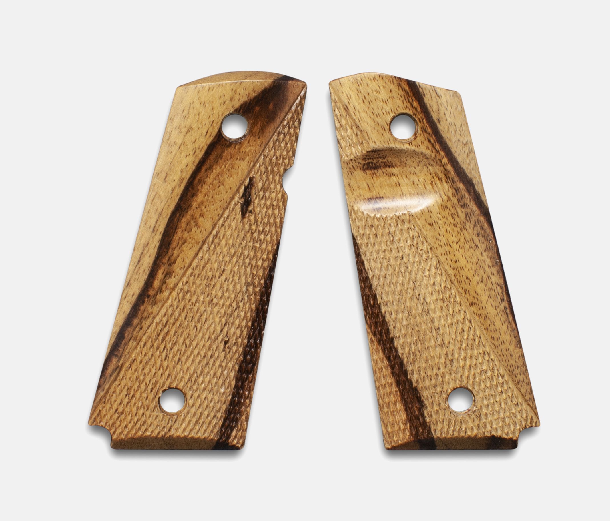 1911 Officer Size Grips, Inkberry, Ranger Cut, Beveled Bottom, Thumb Groove