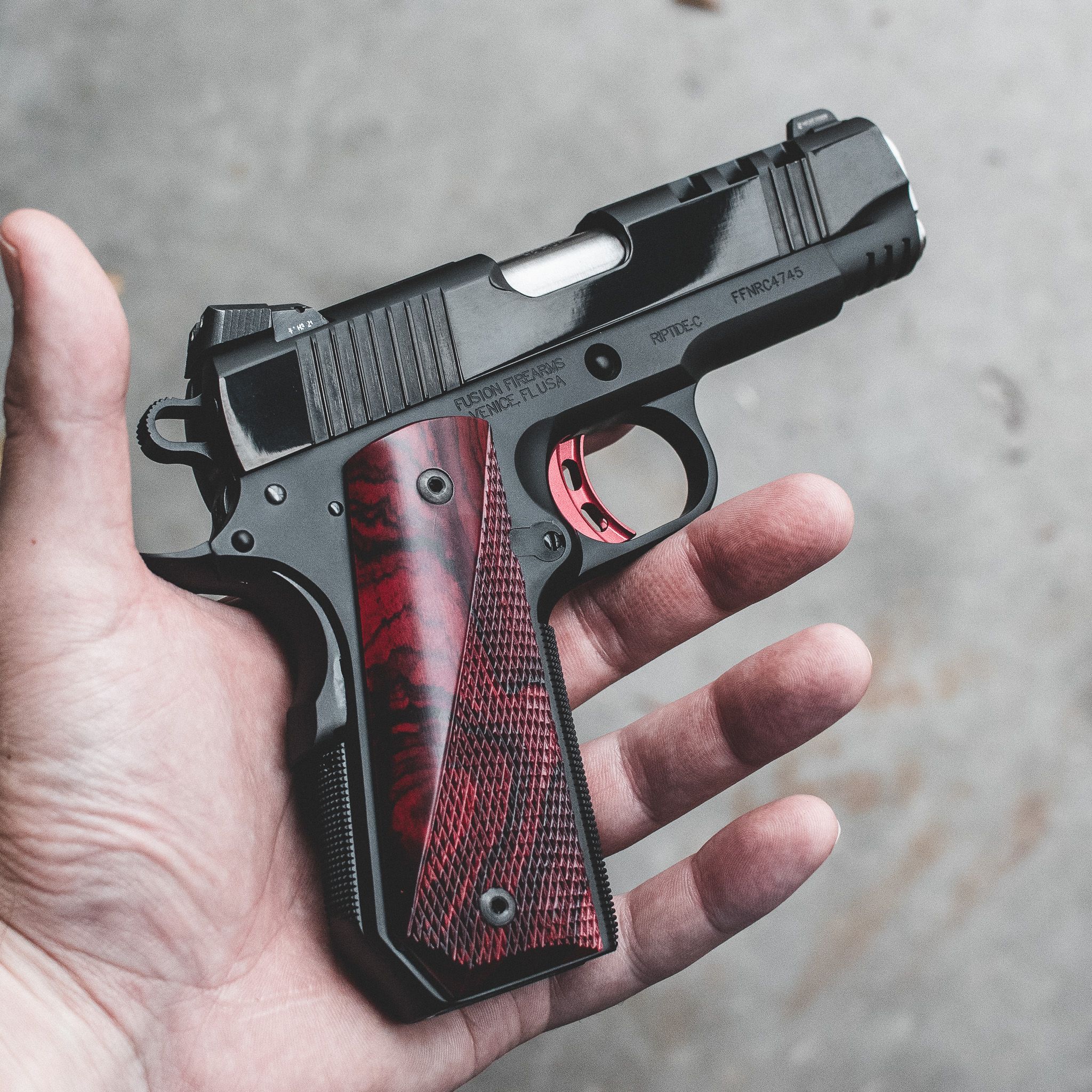 1911 Pistol - (4.25") - Riptide-C Obsidian - 45 ACP
