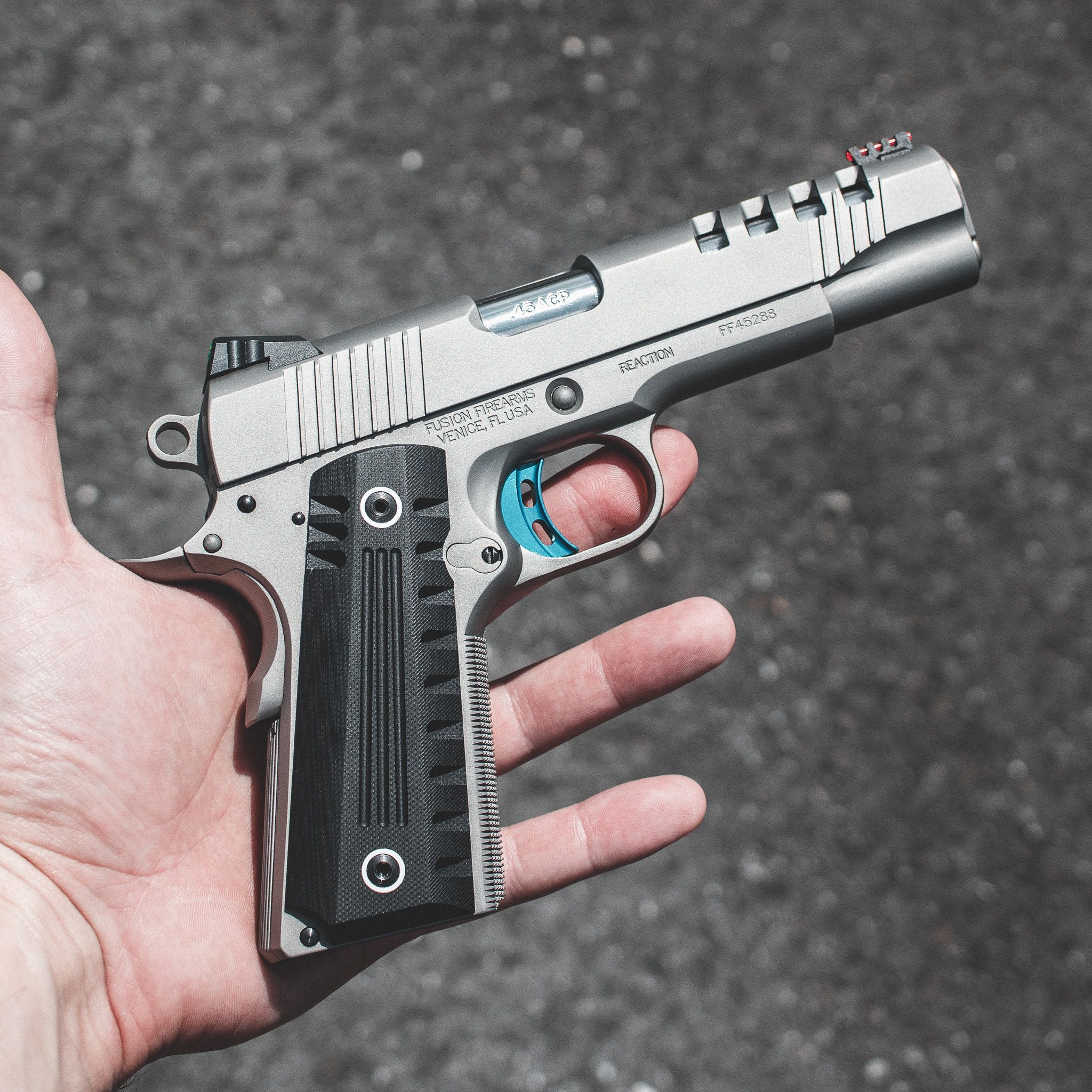 1911 Pistol - 45 ACP Silver Skyfall Reaction