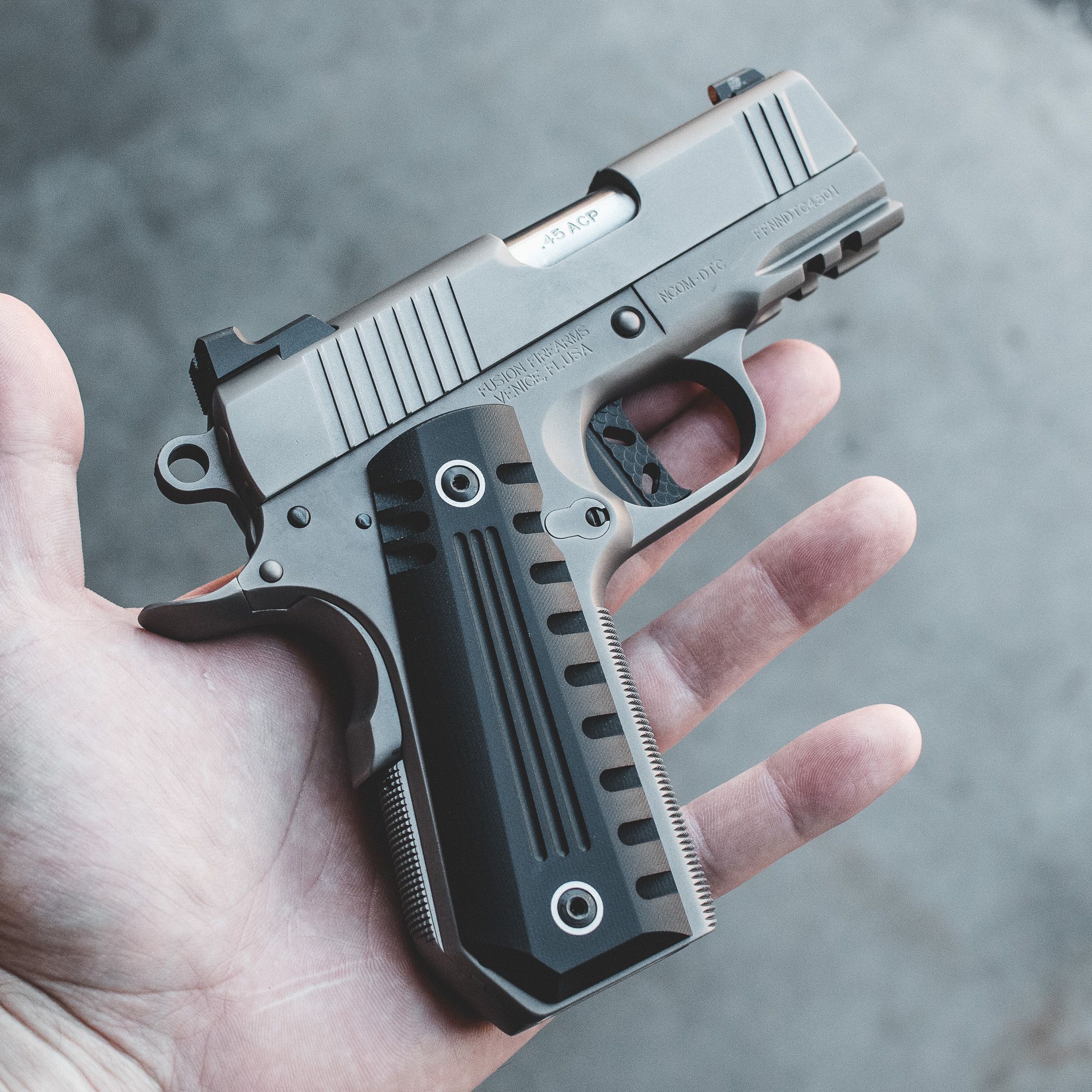 1911 Pistol - "Gunmetal Chrome" NCOM-DTC - 45 ACP