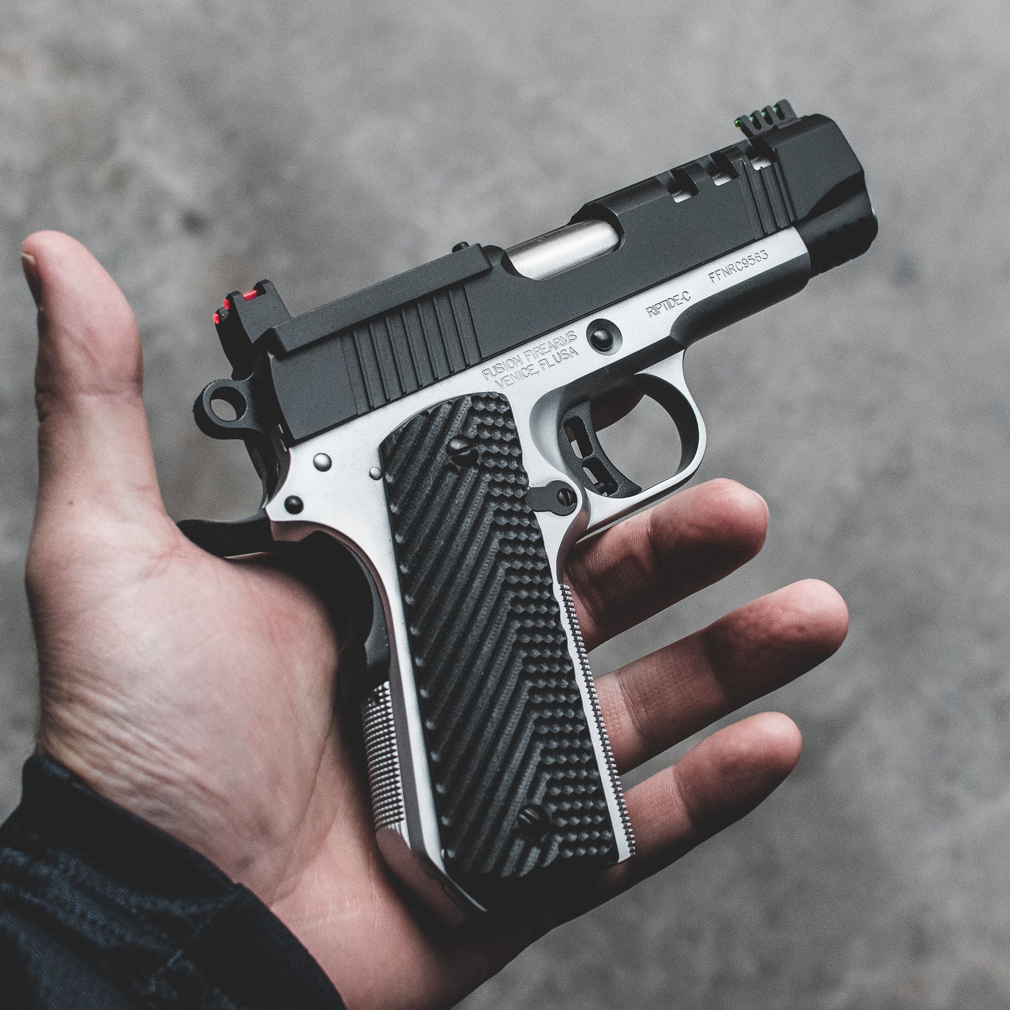 1911 Pistol - "Shadow Chrome" Carry Riptide-C 9MM