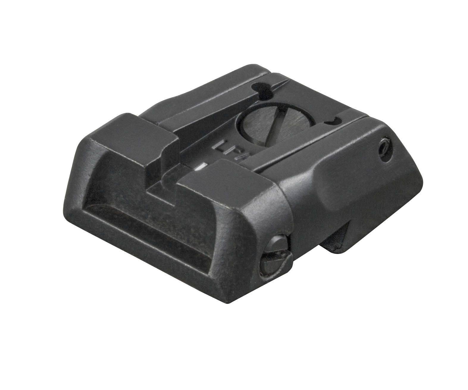 1911 Rear Pistol Sight - LPA, Colt Fully Adjustable, Black Target