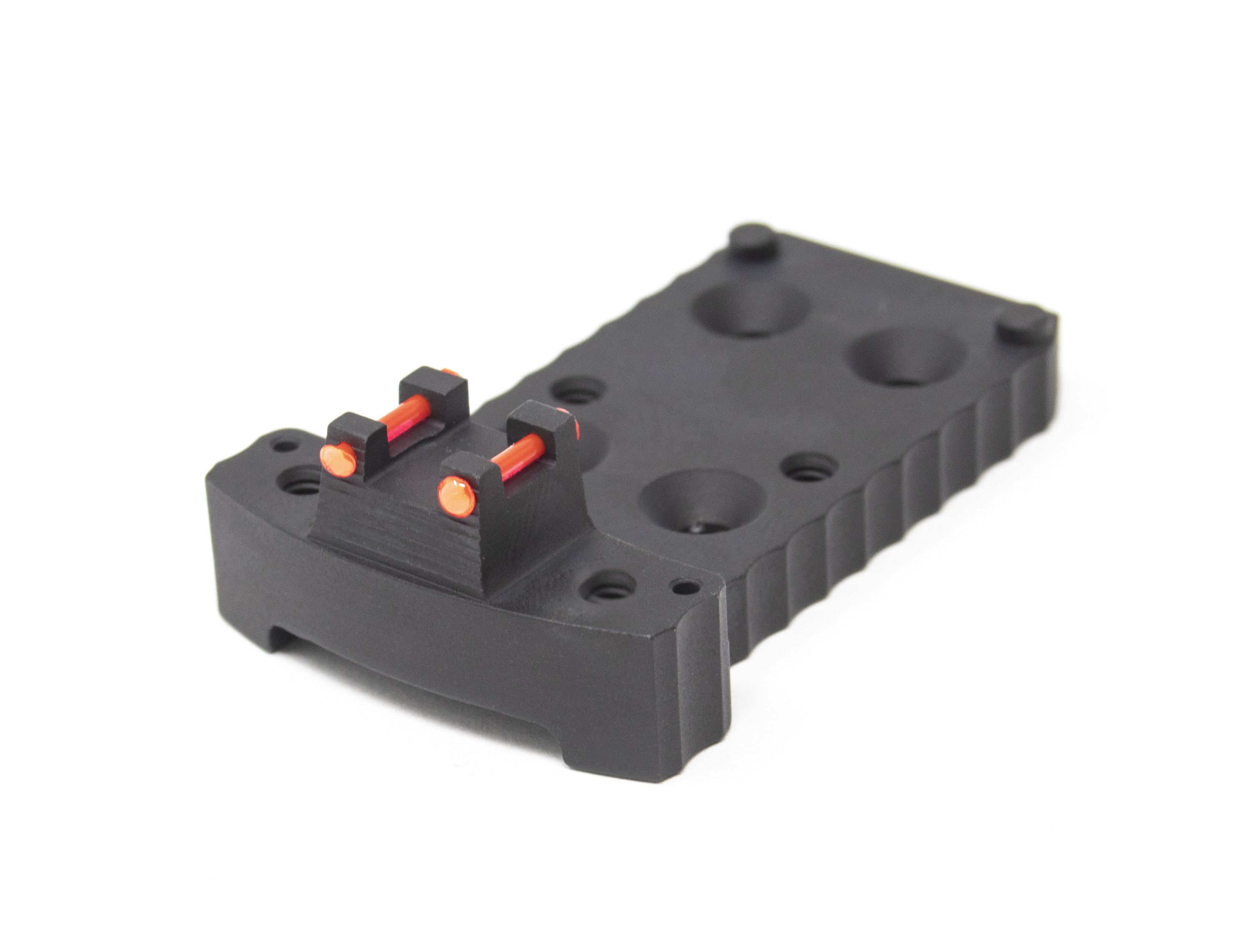 1911 RMR Base Plate (Trijicon Style) -Light-Weight Aluminum -Black, Fiber Optic