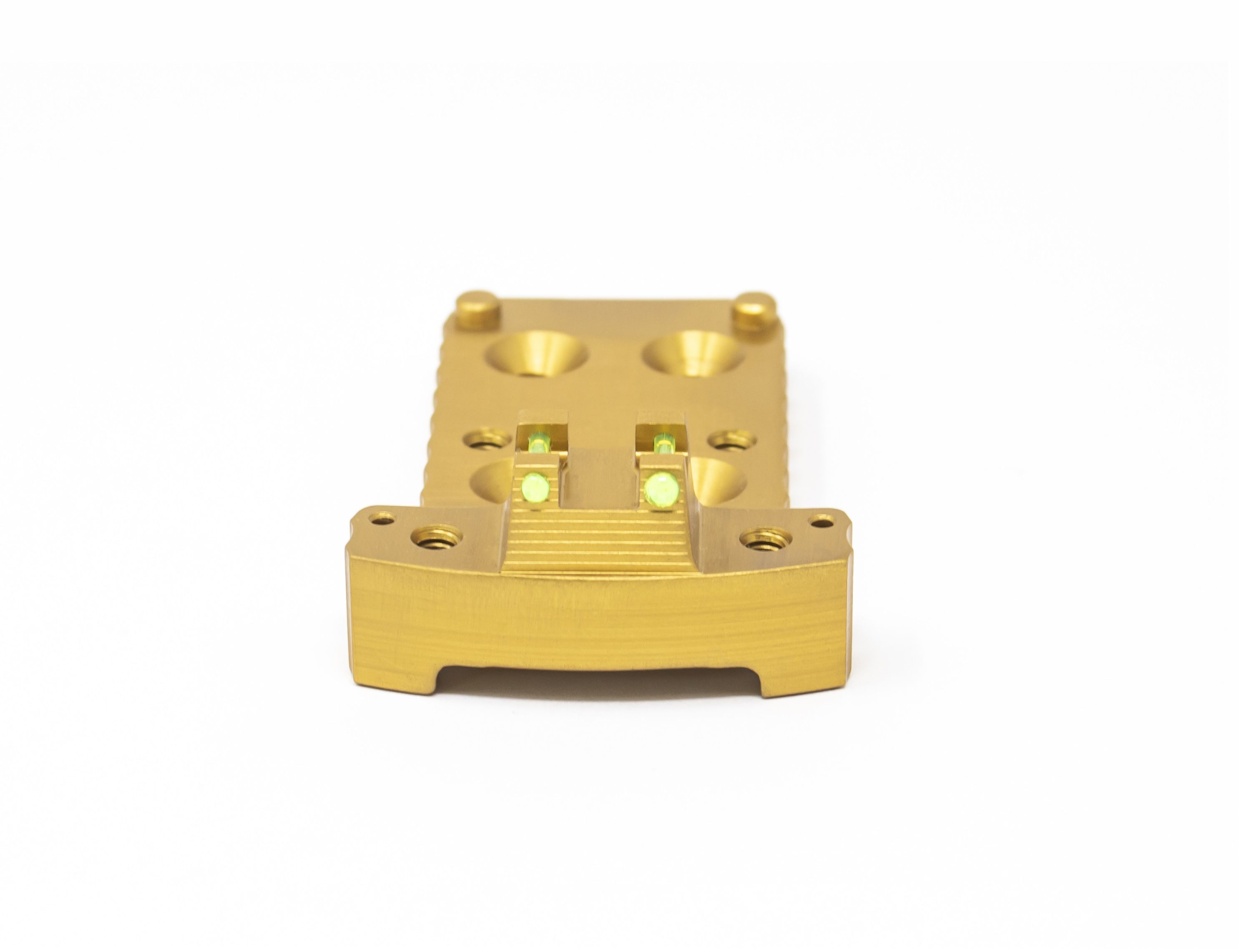 1911 RMR Base Plate (Trijicon Style) -Light-Weight Aluminum -Gold, Fiber Optic — image 2