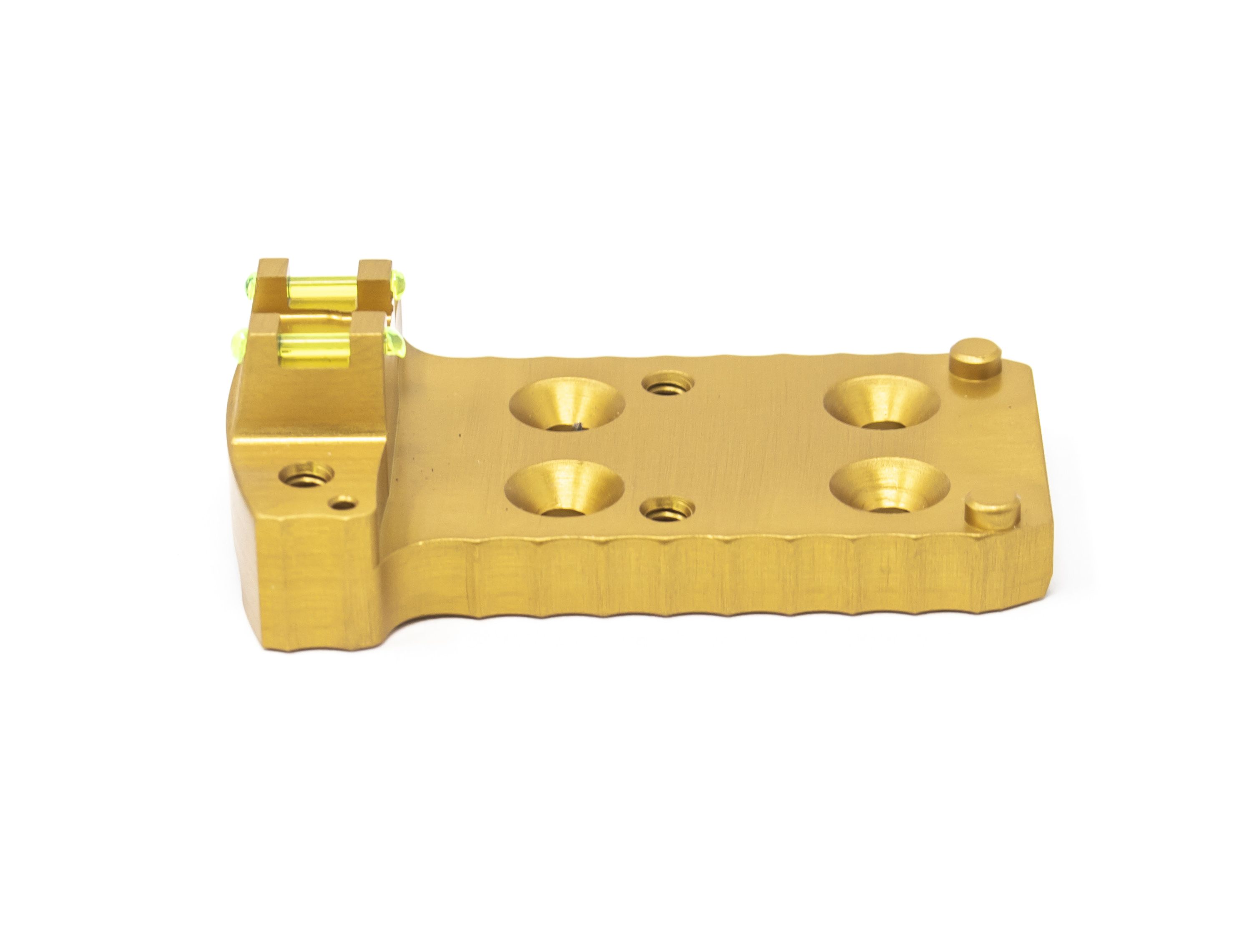 1911 RMR Base Plate (Trijicon Style) -Light-Weight Aluminum -Gold, Fiber Optic — image 3