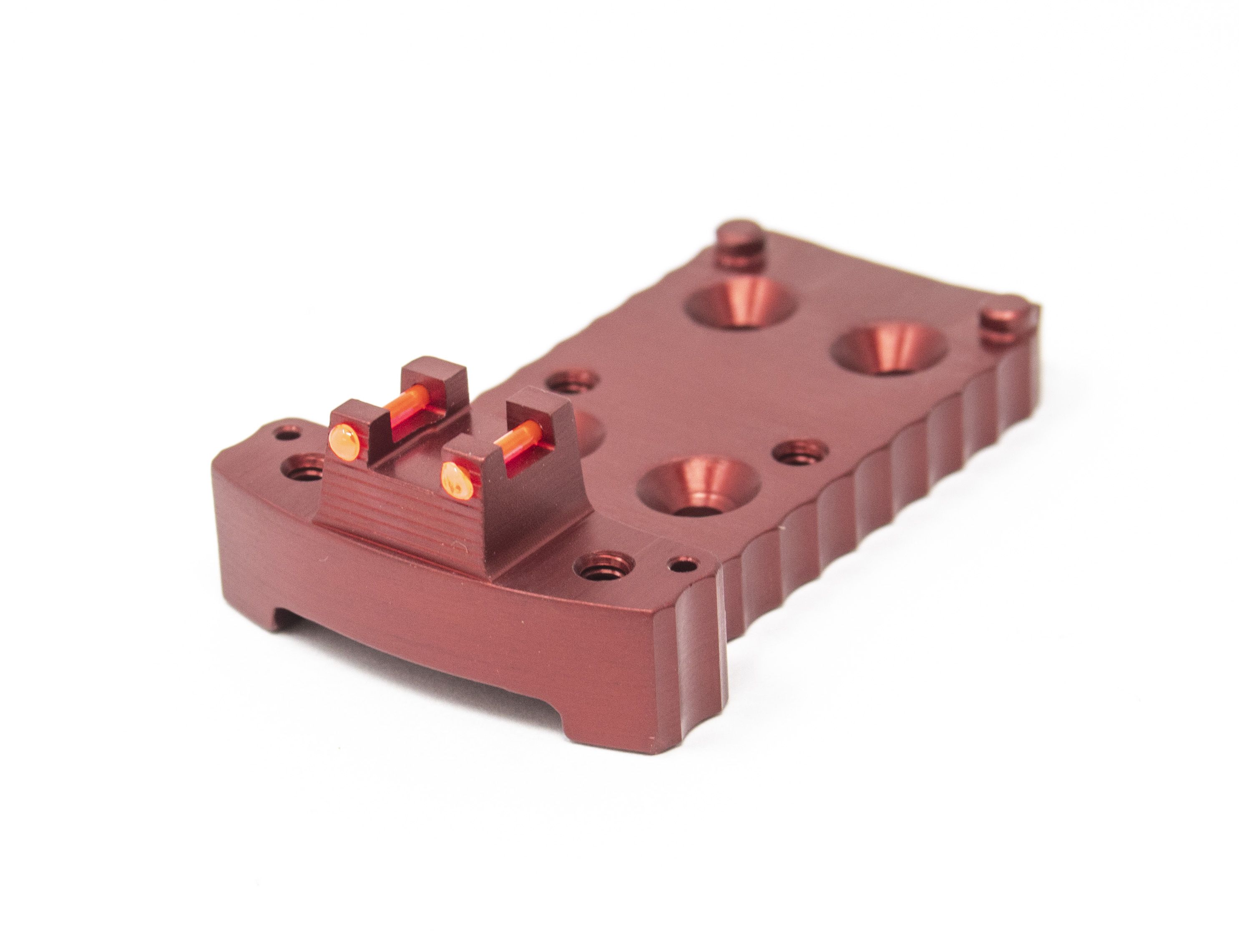 1911 RMR Base Plate (Trijicon Style) -Light-Weight Aluminum -Red, Fiber Optic