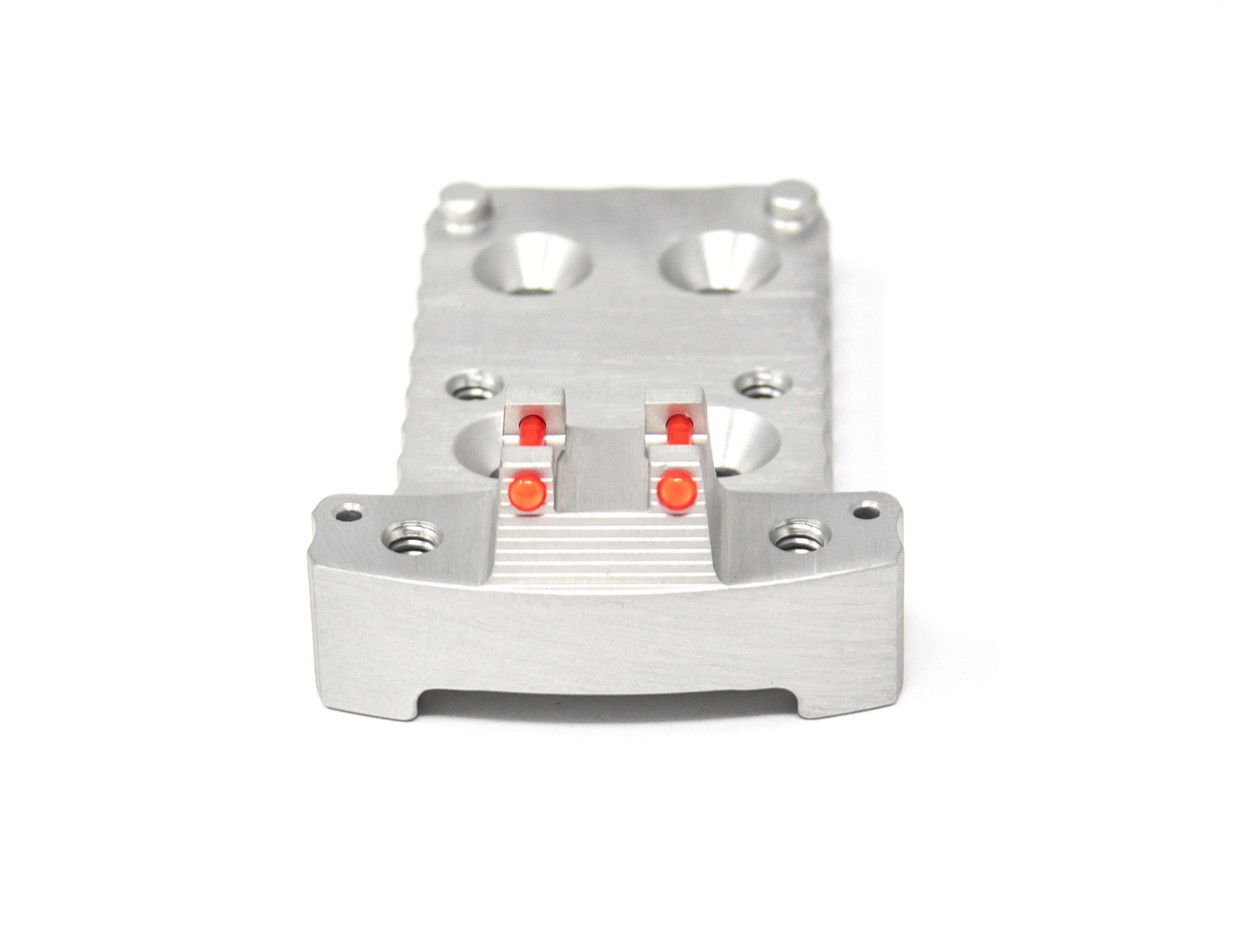 1911 RMR Base Plate (Trijicon Style) -Light-Weight Aluminum -Silver, Fiber Optic — image 2