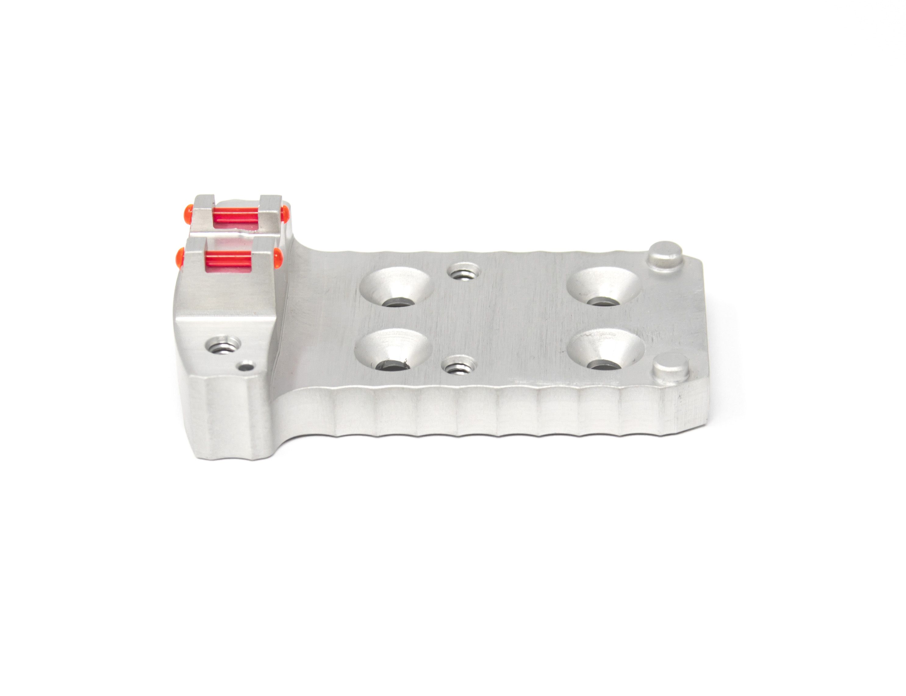 1911 RMR Base Plate (Trijicon Style) -Light-Weight Aluminum -Silver, Fiber Optic — image 3