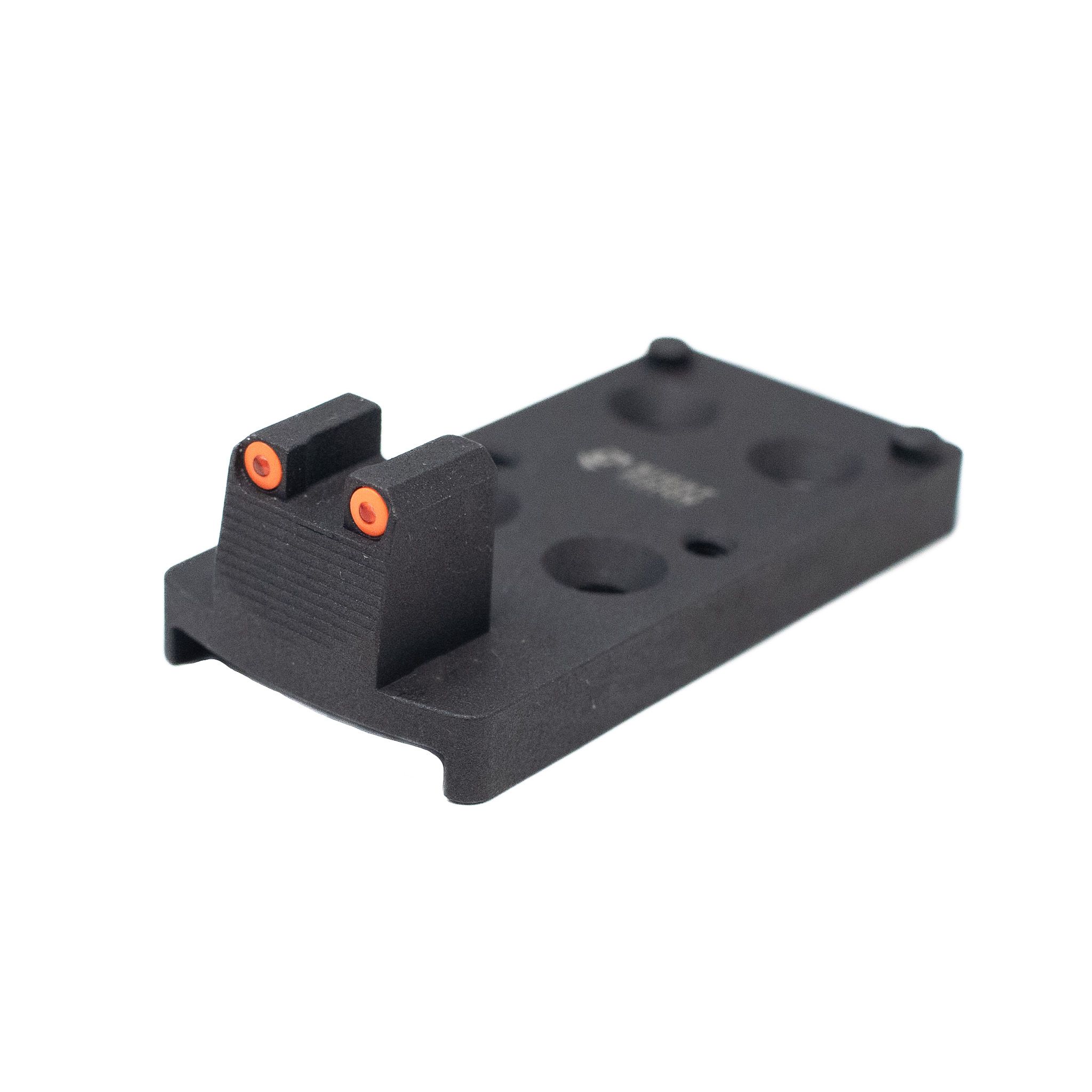 1911 RMR Trijicon Base Plate Tritium Orange Outline - Steel