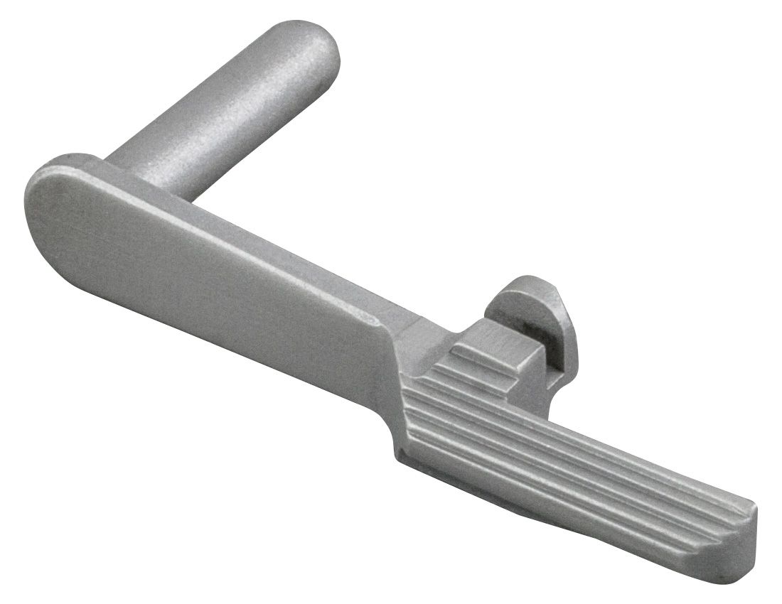1911 Slide Stop - 9mm/10mm- Extended, Thin Paddle Stainless Matte