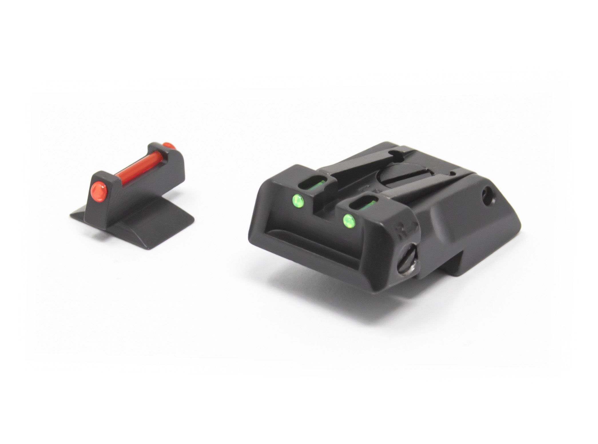 1911 Standard Dovetail - Fiber Optic Adjustable Sight Set Contour Front Sight