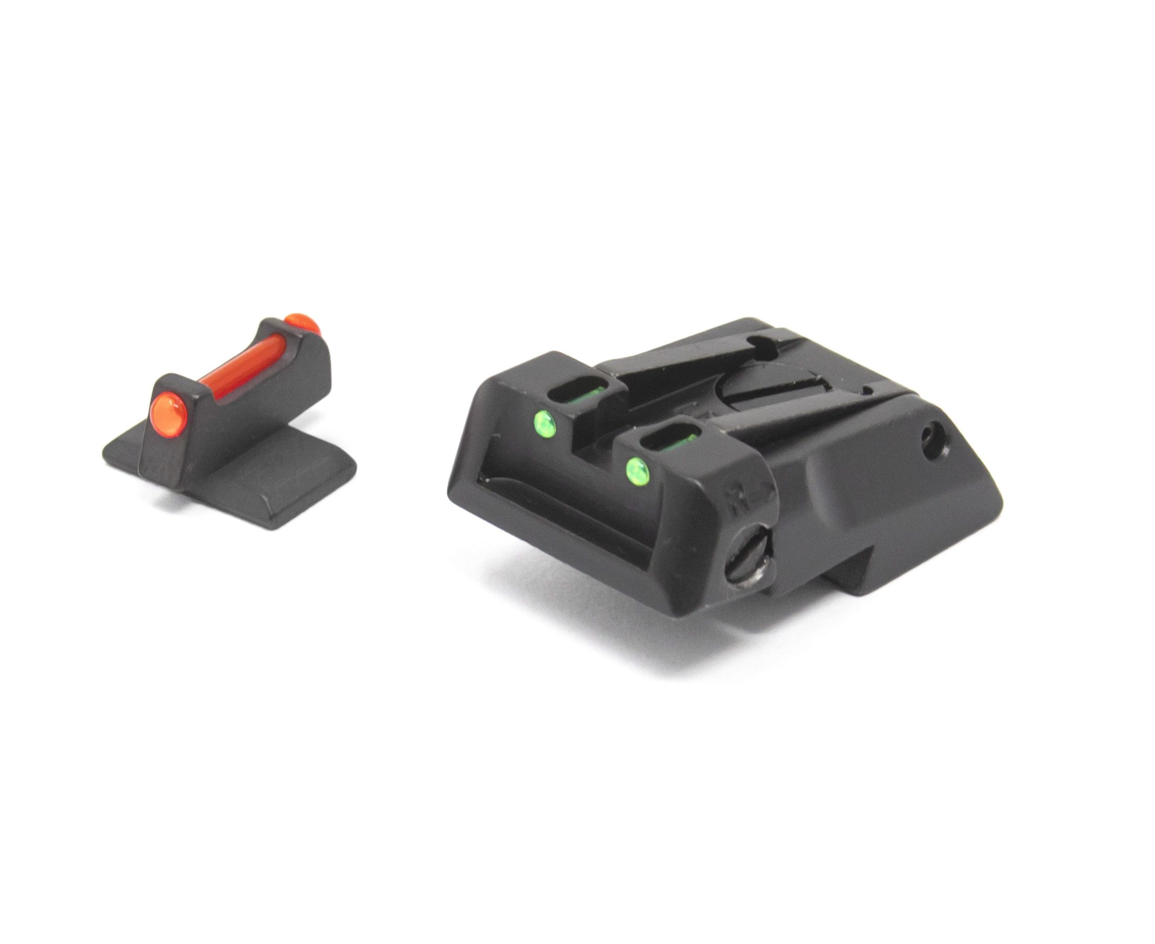 1911 Standard Dovetail - Fiber Optic Adjustable Sight Set Flat Front Sight