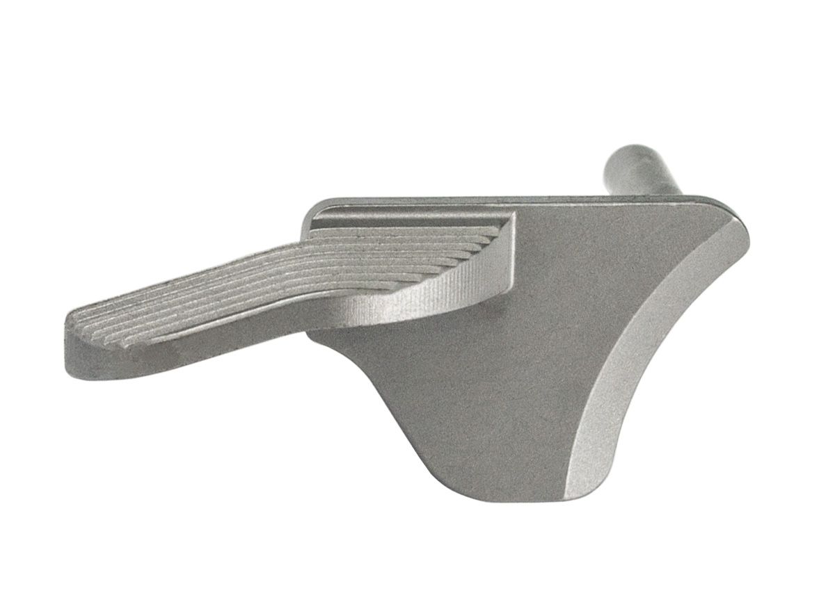 1911 Thumb Safety - Extended, Wide Paddle, Bar-Stock, Stainless — image 2
