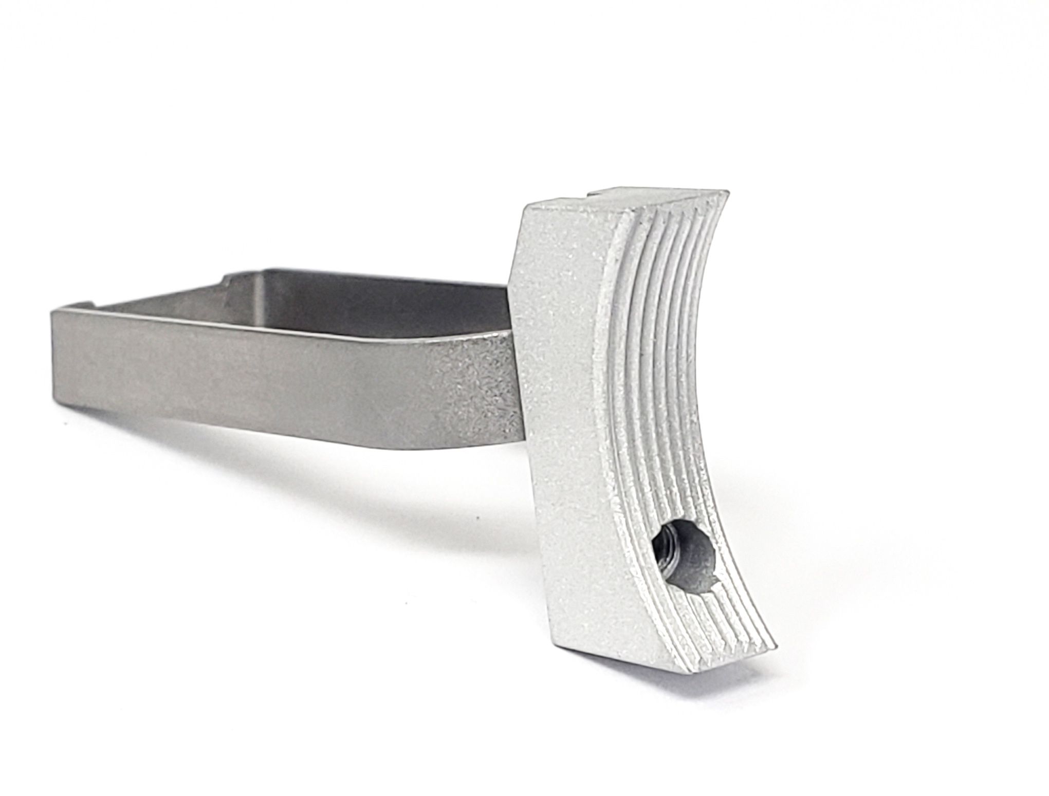 1911 Trigger - Short Length, Solid Design w/ Serrated Front — image 3