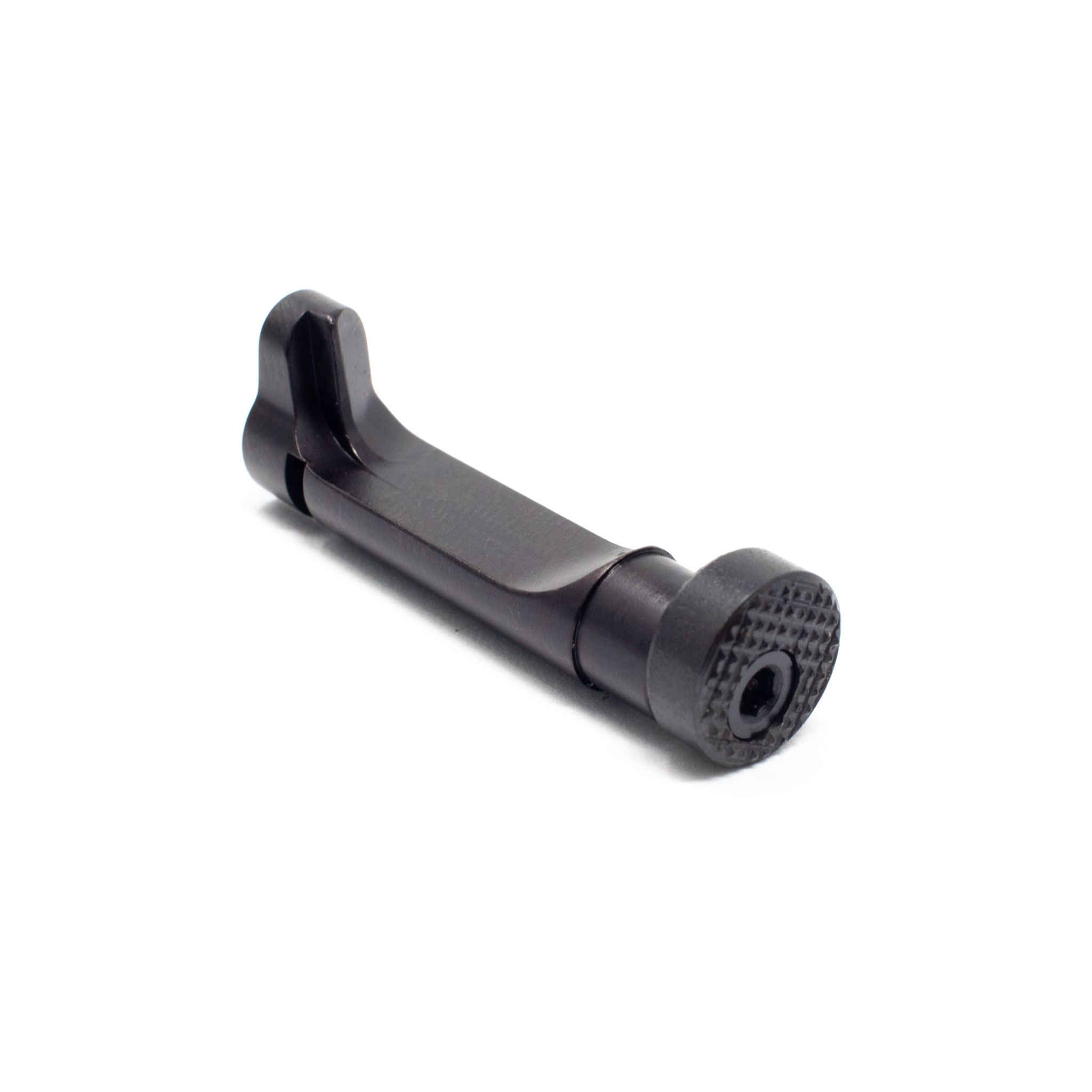 1911 Double Stack Magazine Catch - Big Button Extended Black
