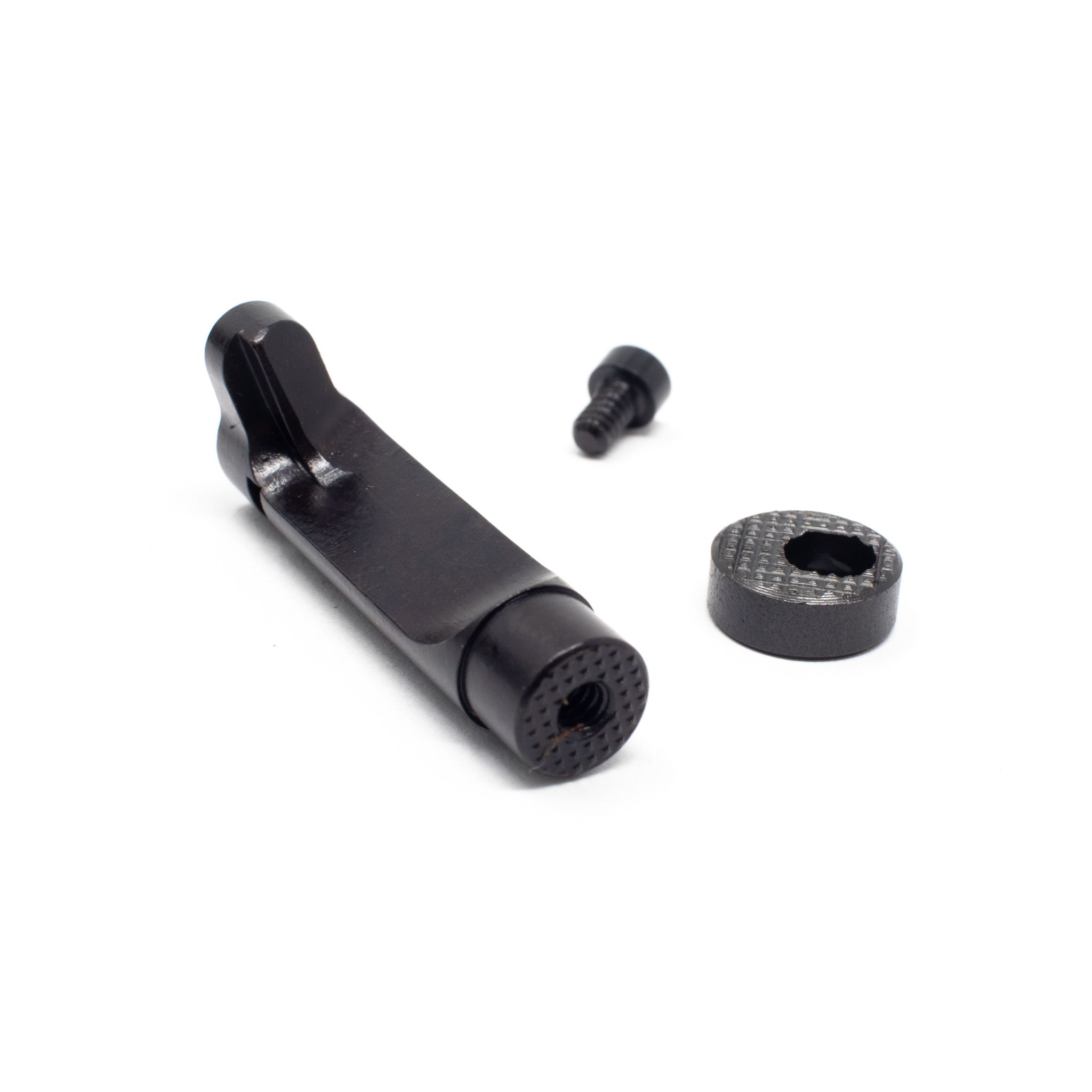 1911 Double Stack Magazine Catch - Big Button Extended Black — image 2