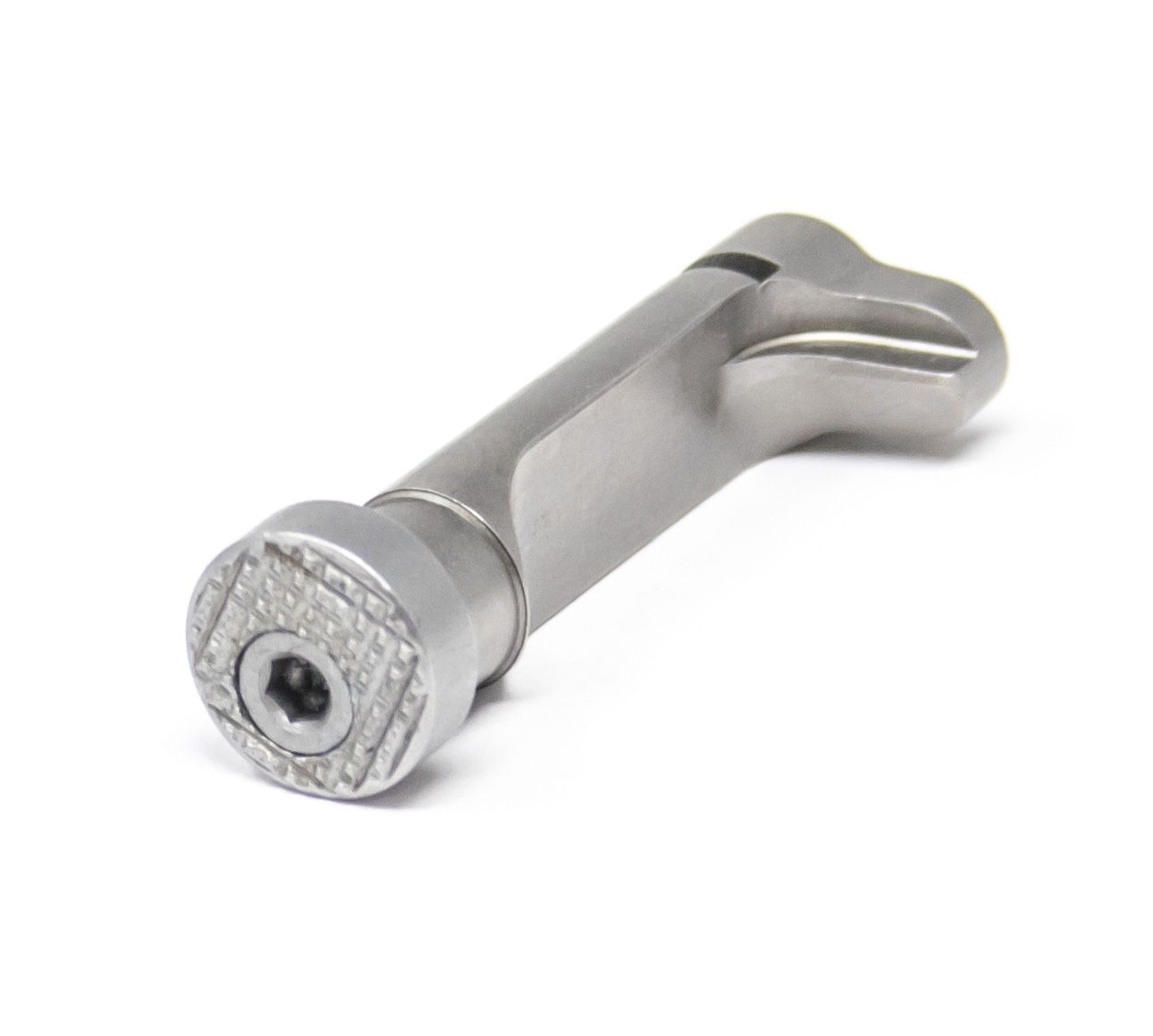 1911 Double Stack Magazine Catch - Extended, Stainless, Over-Sized Button