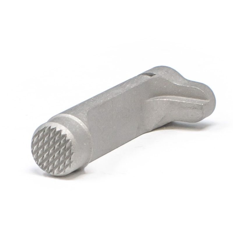 1911 Double Stack Magazine Catch - Standard, Stainless Checkered