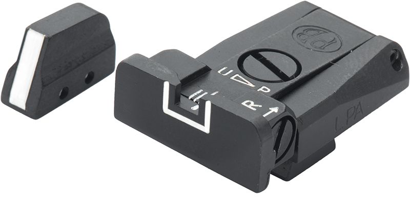 Beretta 92, 96, 98, M9 - White Outline Adjustable Sight Set