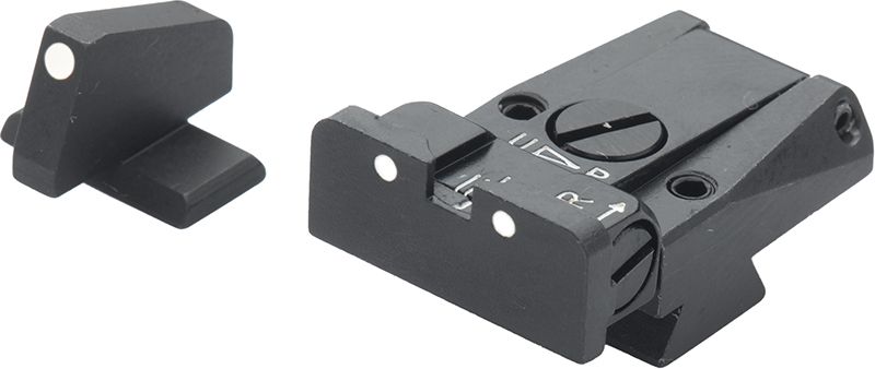 Browning High Power with Front Dovetail - White Dot Adjustable Sight Set