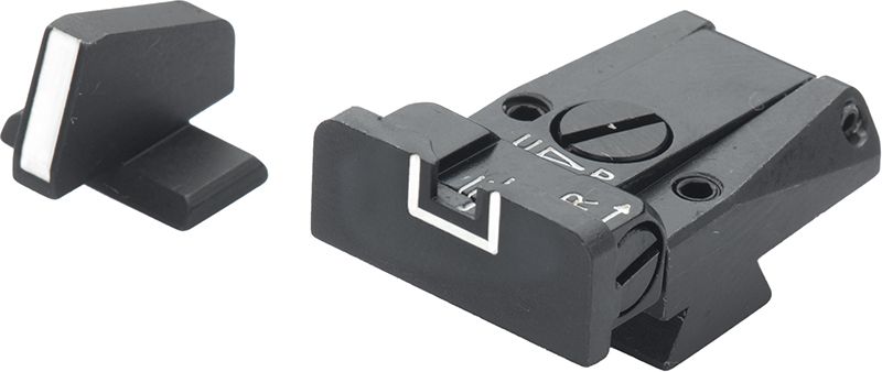 Browning High Power with Front Dovetail - White Outline Adjustable Sight Set