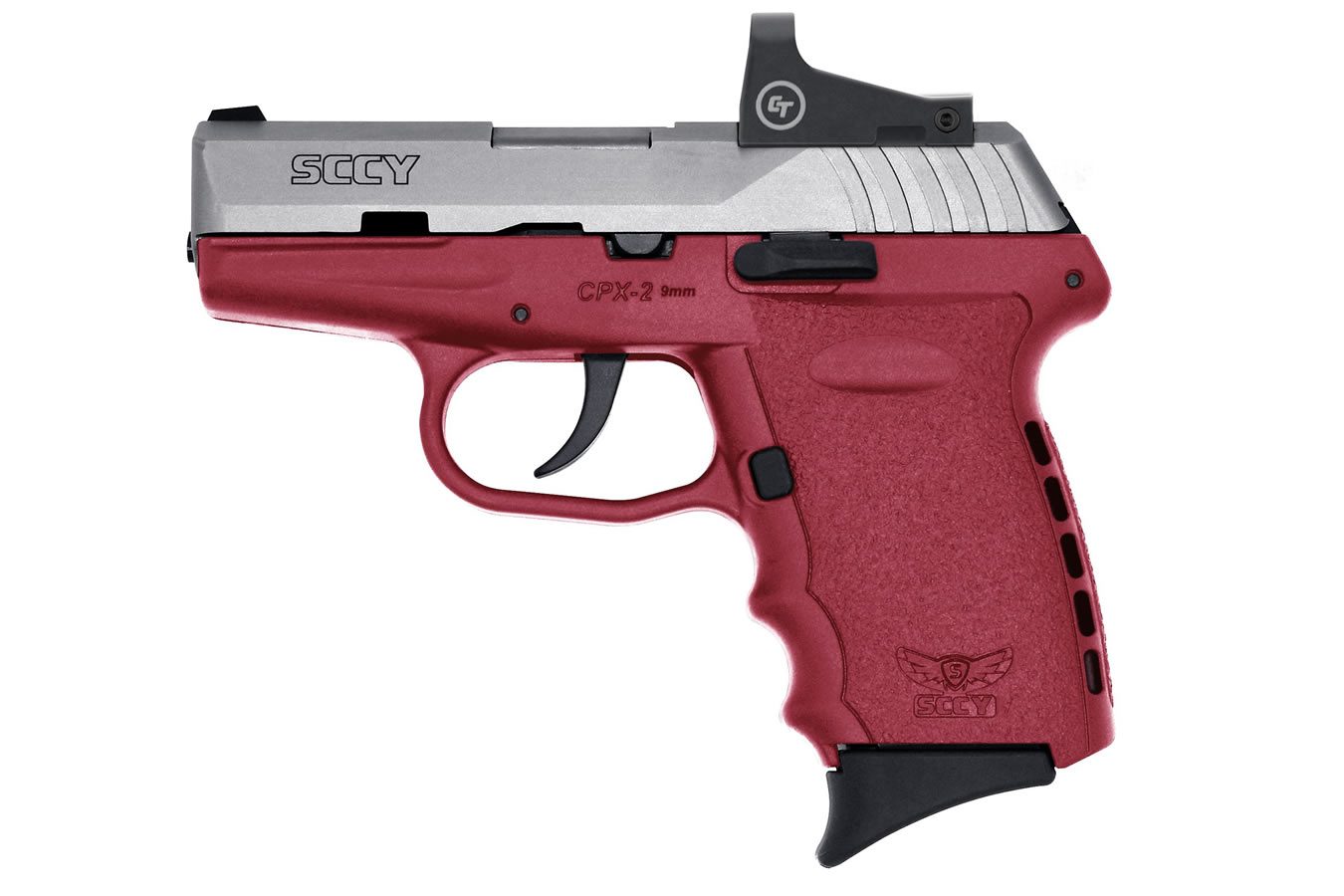 CPX-2 9mm Pistol with Black Frame/Stainless Slide and Crimson Trace Red Dot