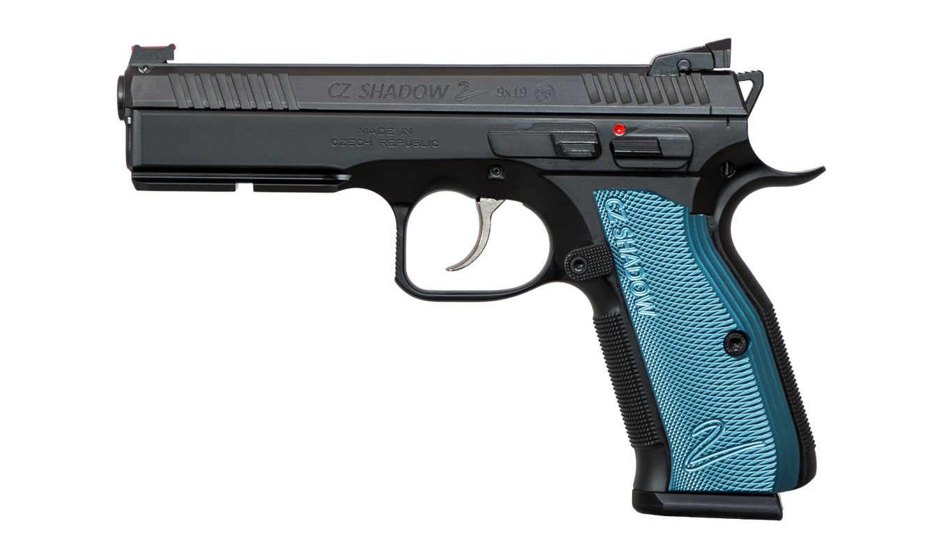 CZ TS 2 9MM Pistol 10RD Black Frame Blue Aluminum Grips