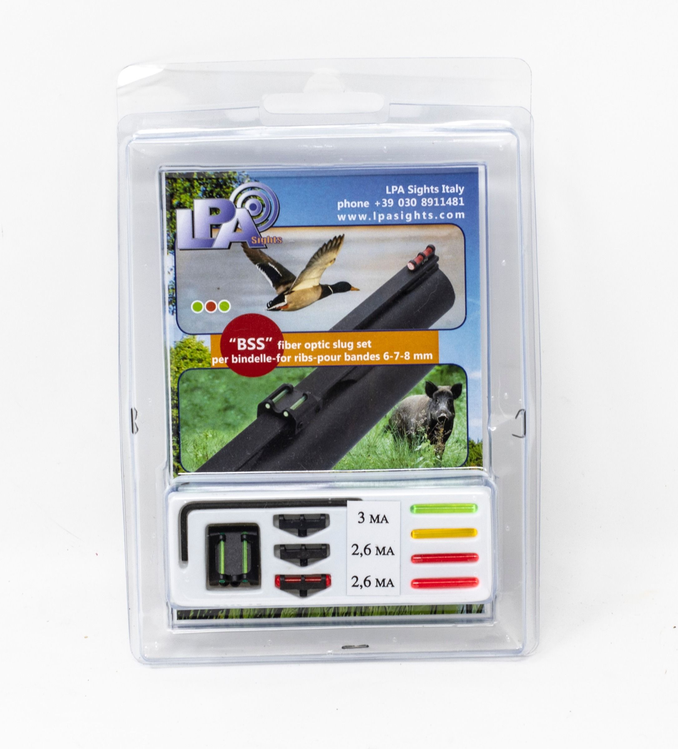 Fixed Fiber Optic Sight Set for Shotgun Ribs - 6mm to 8mm — image 3