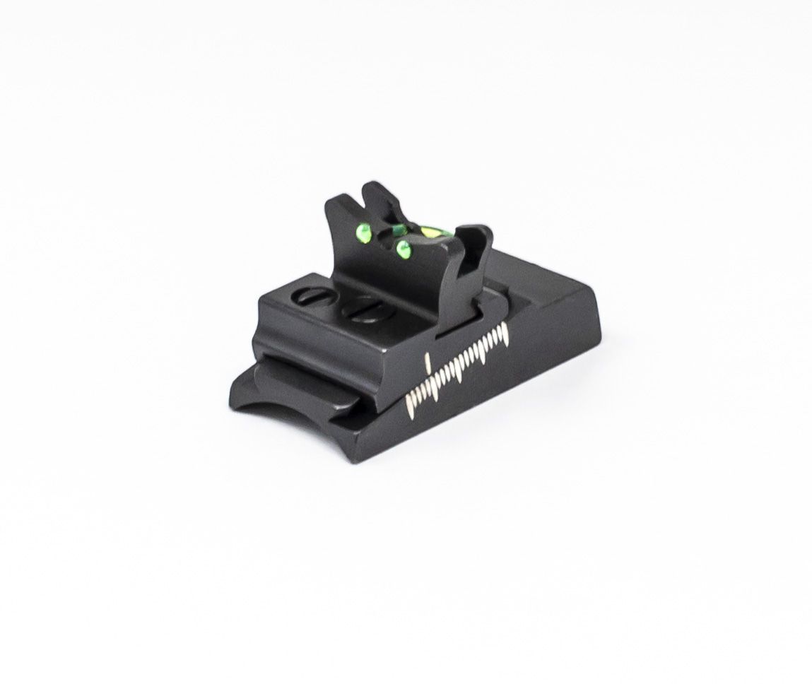 Fiber Optic Rear Rifle Sight Fully Adjustable - BAR05F