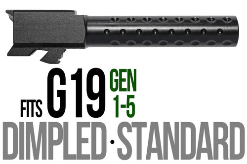 Fits Glock 19 9mm Match Thick Spiral Fluted Barrel in Dark Earth