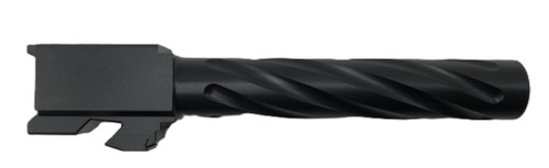 Fits Glock 19 9mm Match Thin Spiral Fluted Threaded Barrel in Black