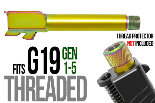 Fits Glock 19 New 9MM Match Grade Barrel Threaded IN Dark Earth