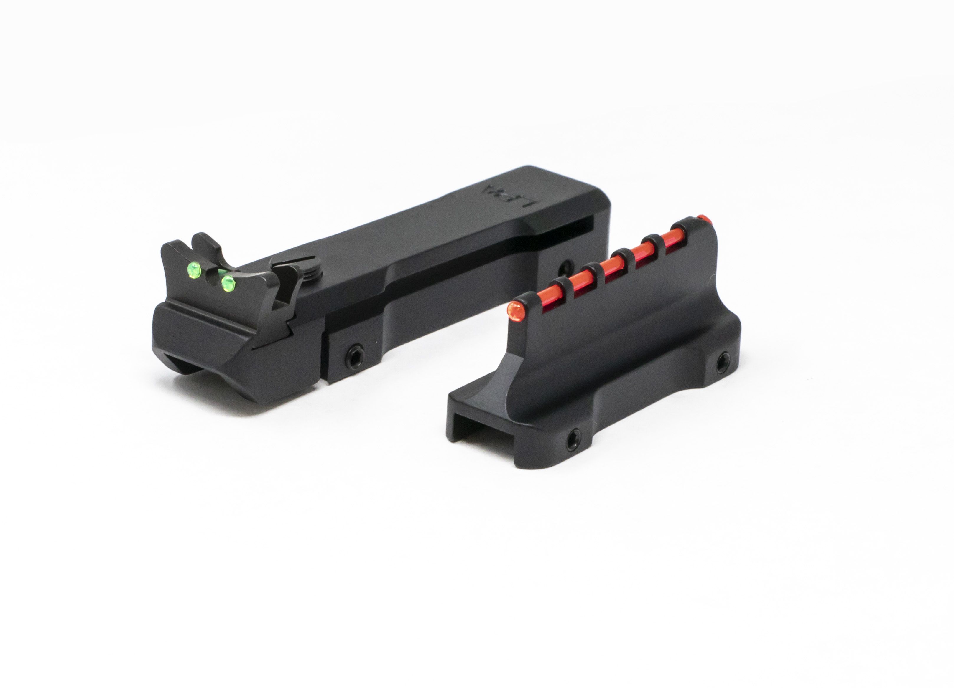 Fully Adjustable Fiber Optic Shotgun Sight Set - Ribs 6mm to 8mm
