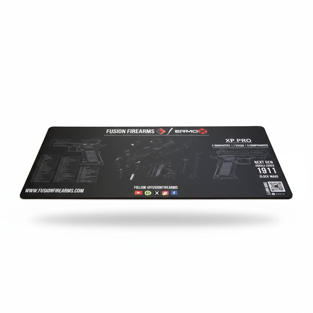 Fusion Firearms XP Pro XXL Branded Desk & Pistol Mat - 35" x 15.75"