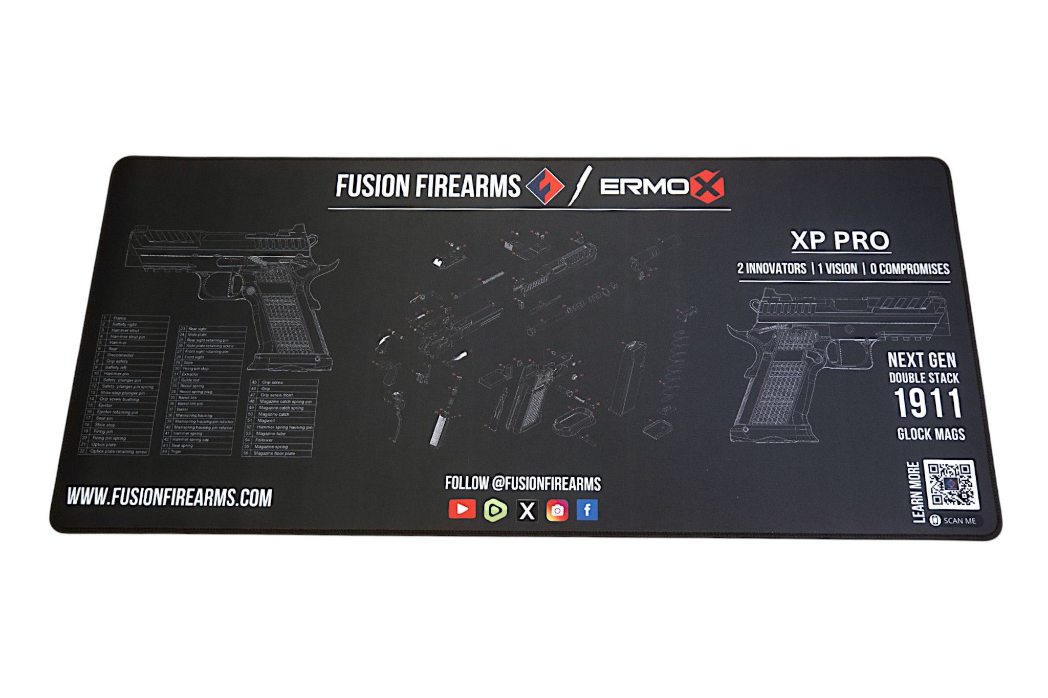 Fusion Firearms XP Pro XXL Branded Desk & Pistol Mat - 35" x 15.75" — image 2