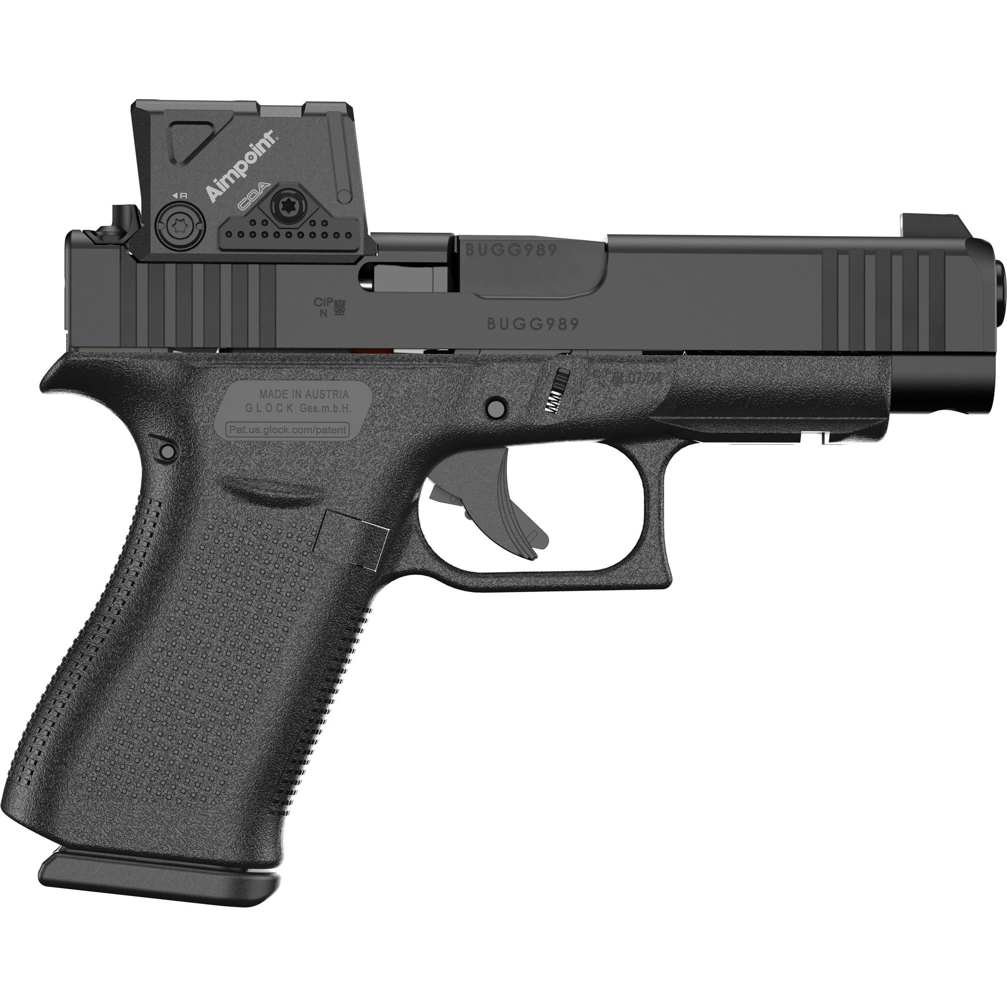 Glock G48 Gen 5 A Cut 9MM Luger 9X19 Para Semi Auto Handguns