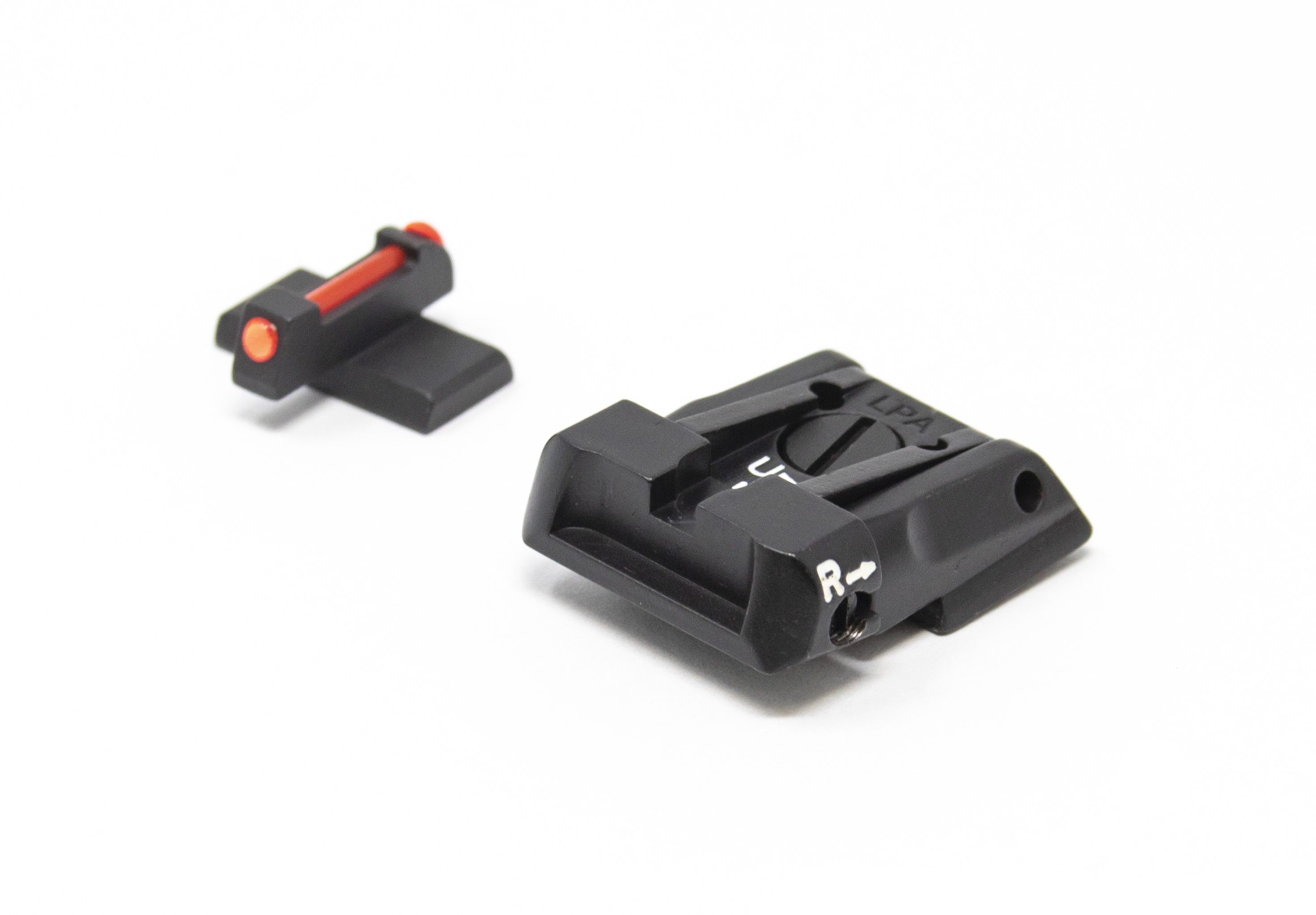 H&K P30 P45 SFP9 VP9 and Striker Sight Set - Black Rear with Fiber Front